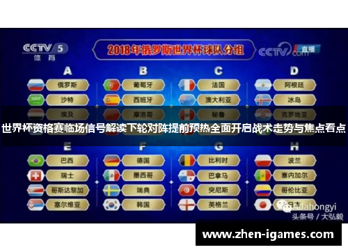 世界杯资格赛临场信号解读下轮对阵提前预热全面开启战术走势与焦点看点