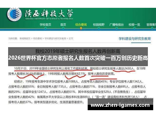 2026世界杯官方志愿者报名人数首次突破一百万创历史新高